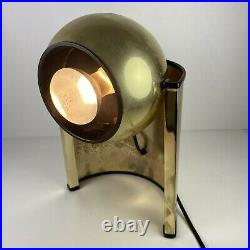 Mid Century Modern Brass Sonneman Spotlight Eyeball Tilting Lamp Atomic MCM