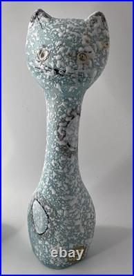 Mid Century Modern MCM Atomic Jeweled Eye Cats Salt & Pepper Shaker Set