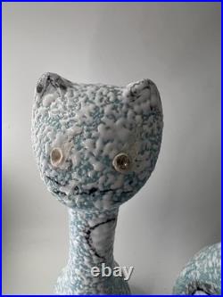 Mid Century Modern MCM Atomic Jeweled Eye Cats Salt & Pepper Shaker Set