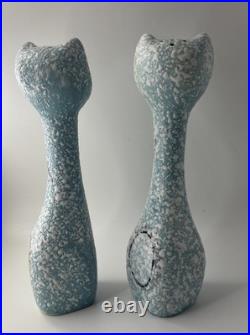 Mid Century Modern MCM Atomic Jeweled Eye Cats Salt & Pepper Shaker Set