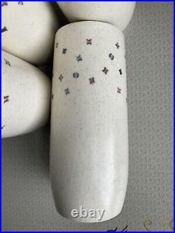 Mid Century Modern Metlox Pottery Atomic Confetti Tumblers 1950's