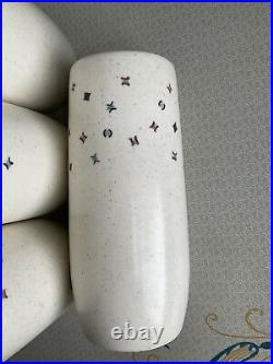 Mid Century Modern Metlox Pottery Atomic Confetti Tumblers 1950's