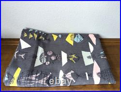 Mid Century Modern Pastel Bird Birdcage Abstract Atomic Curtain Fabric Barkcloth Mid Century Modern Pastel Bird Birdcage Abstract Atomic Curtain Fabric Barkcloth