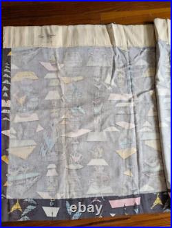 Mid Century Modern Pastel Bird Birdcage Abstract Atomic Curtain Fabric Barkcloth Mid Century Modern Pastel Bird Birdcage Abstract Atomic Curtain Fabric Barkcloth