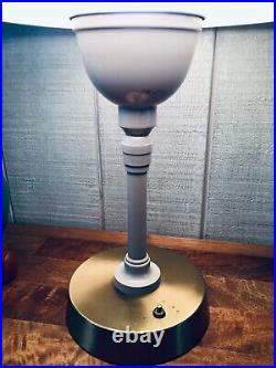 Mid Century Modern Saucer Desk Table Lamp Atomic Age Double Shade Industrial