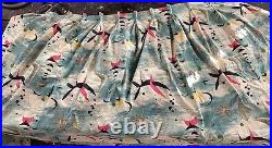 Mid Century Modern Space Age Atomic Barkcloth Vintage Colorful Curtains