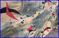 Mid Century Modern Space Age Atomic Barkcloth Vintage Colorful Curtains