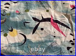 Mid Century Modern Space Age Atomic Barkcloth Vintage Colorful Curtains