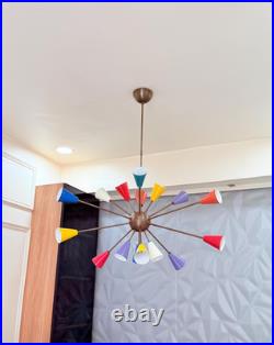 Mid Century Modern Sputnik Chandelier 18-Light Retro Atomic Pendant Light