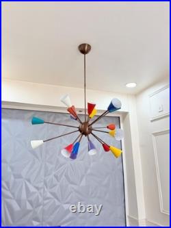Mid Century Modern Sputnik Chandelier 18-Light Retro Atomic Pendant Light