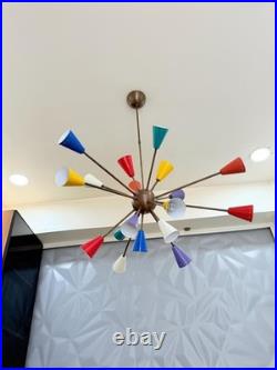 Mid Century Modern Sputnik Chandelier 18-Light Retro Atomic Pendant Light