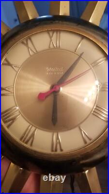 Mid Century Modern United Atomic Starburst Clock 25 Works Mid Century Modern United Atomic Starburst Clock 25 Works
