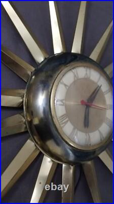 Mid Century Modern United Atomic Starburst Clock 25 Works Mid Century Modern United Atomic Starburst Clock 25 Works