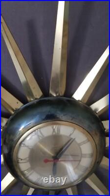 Mid Century Modern United Atomic Starburst Clock 25 Works Mid Century Modern United Atomic Starburst Clock 25 Works