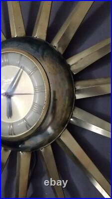 Mid Century Modern United Atomic Starburst Clock 25 Works Mid Century Modern United Atomic Starburst Clock 25 Works