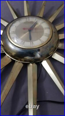 Mid Century Modern United Atomic Starburst Clock 25 Works Mid Century Modern United Atomic Starburst Clock 25 Works