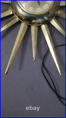 Mid Century Modern United Atomic Starburst Clock 25 Works Mid Century Modern United Atomic Starburst Clock 25 Works