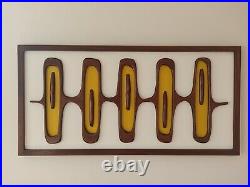 Mid Century Modern Wood Wall Art Sculpture inspired by 1960s atomic age