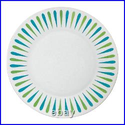 Mid Century Modern Yamaka Staccato 10 1/4 Dinner Plates Atomic Set Of 8