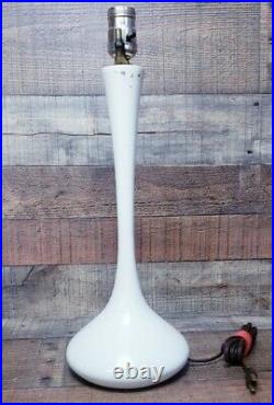 Mid Century Modern vintage White Laurel Genie Lamp Tulip Base atomic mcm