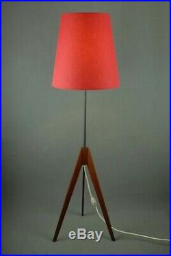 Mid Century Tripod Floor Lamp Atomic Vintage Danish Modern 1950s Eames 60s 70s