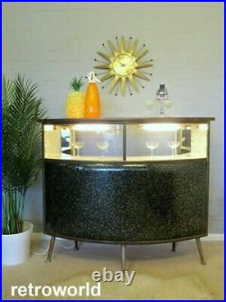Mid Century Vintage Retro 50s 60s Cocktail Drinks Home Bar Cabinet Unit Atomic
