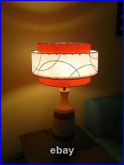 Mid Century Vintage Style 3 Tier Fiberglass Lamp Shade Modern Atomic Retro TW3