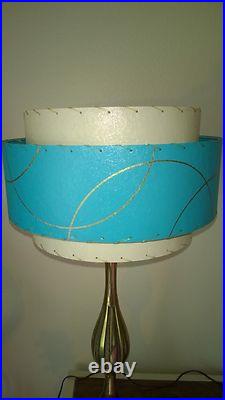 Mid Century Vintage Style 3 Tier Fiberglass Lamp Shade Modern Atomic Retro ti3ga Mid Century Vintage Style 3 Tier Fiberglass Lamp Shade Modern Atomic Retro ti3ga
