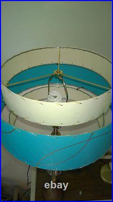 Mid Century Vintage Style 3 Tier Fiberglass Lamp Shade Modern Atomic Retro ti3ga Mid Century Vintage Style 3 Tier Fiberglass Lamp Shade Modern Atomic Retro ti3ga