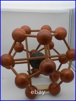Mid Century Wooden Atomic Model, 1960s Mid Century Wooden Atomic Model, 1960s