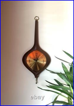 Mid-century Elgin Atomic Teardrop Wall Clock
