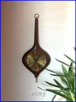 Mid-century Elgin Atomic Teardrop Wall Clock
