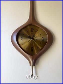 Mid-century Elgin Atomic Teardrop Wall Clock