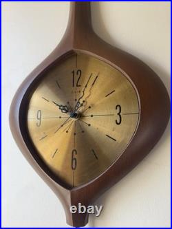 Mid-century Elgin Atomic Teardrop Wall Clock