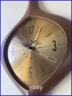 Mid-century Elgin Atomic Teardrop Wall Clock