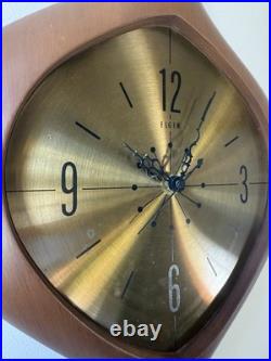 Mid-century Elgin Atomic Teardrop Wall Clock