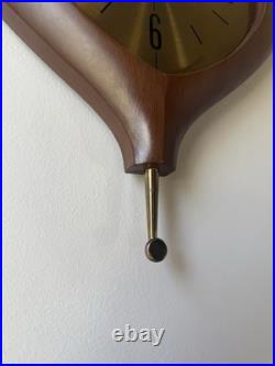 Mid-century Elgin Atomic Teardrop Wall Clock