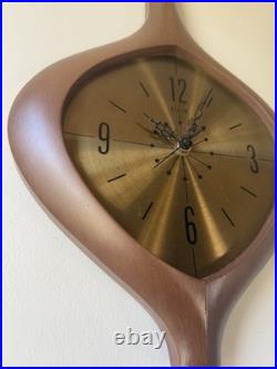 Mid-century Elgin Atomic Teardrop Wall Clock
