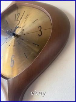 Mid-century Elgin Atomic Teardrop Wall Clock