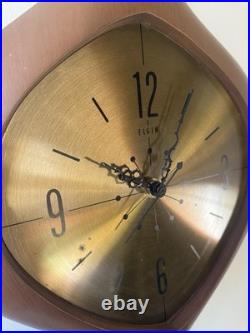 Mid-century Elgin Atomic Teardrop Wall Clock