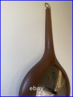 Mid-century Elgin Atomic Teardrop Wall Clock