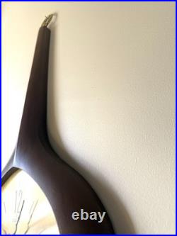 Mid-century Elgin Atomic Teardrop Wall Clock