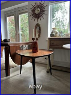 Mid-century Modern Teak Coffee Table with 3 tapered legs 58x80cm
