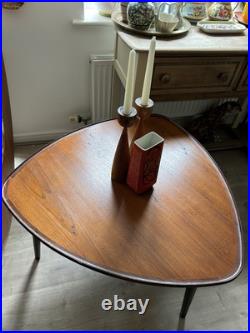 Mid-century Modern Teak Coffee Table with 3 tapered legs 58x80cm