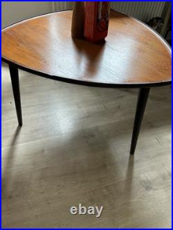 Mid-century Modern Teak Coffee Table with 3 tapered legs 58x80cm