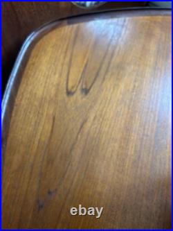 Mid-century Modern Teak Coffee Table with 3 tapered legs 58x80cm
