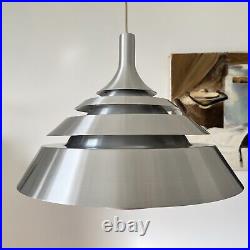 Mid-century Sweden Aluminium Pendant Lamp Vintage Atomic Space age UFO