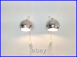 Mid century atomic eyeball lamps, globe lights, Scandinavian design