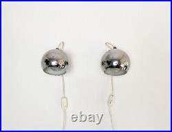 Mid century atomic eyeball lamps, globe lights, Scandinavian design