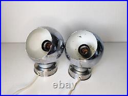 Mid century atomic eyeball lamps, globe lights, Scandinavian design